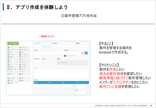 図:(参考)kintoneアプリを作成する講義・実習