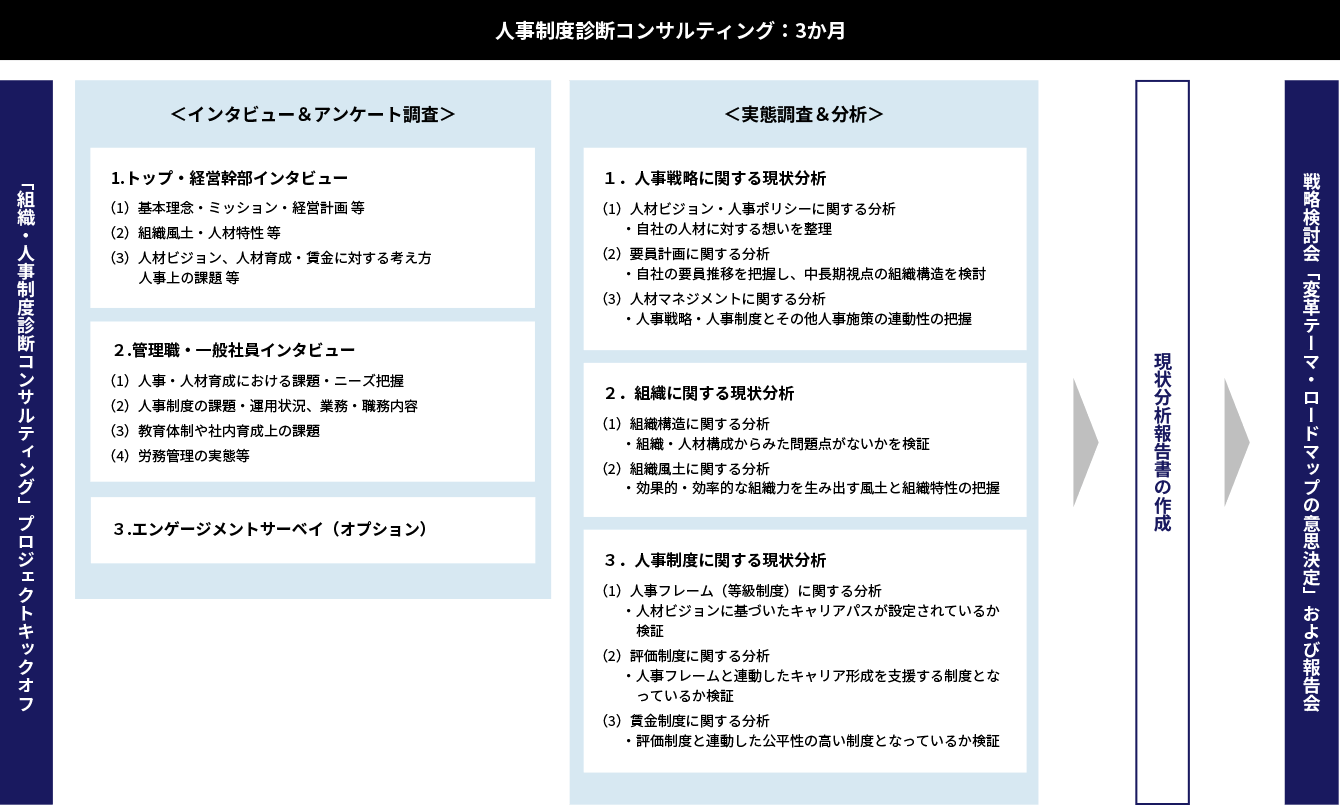 組織・人事制度診断コンサルティングの全体体系